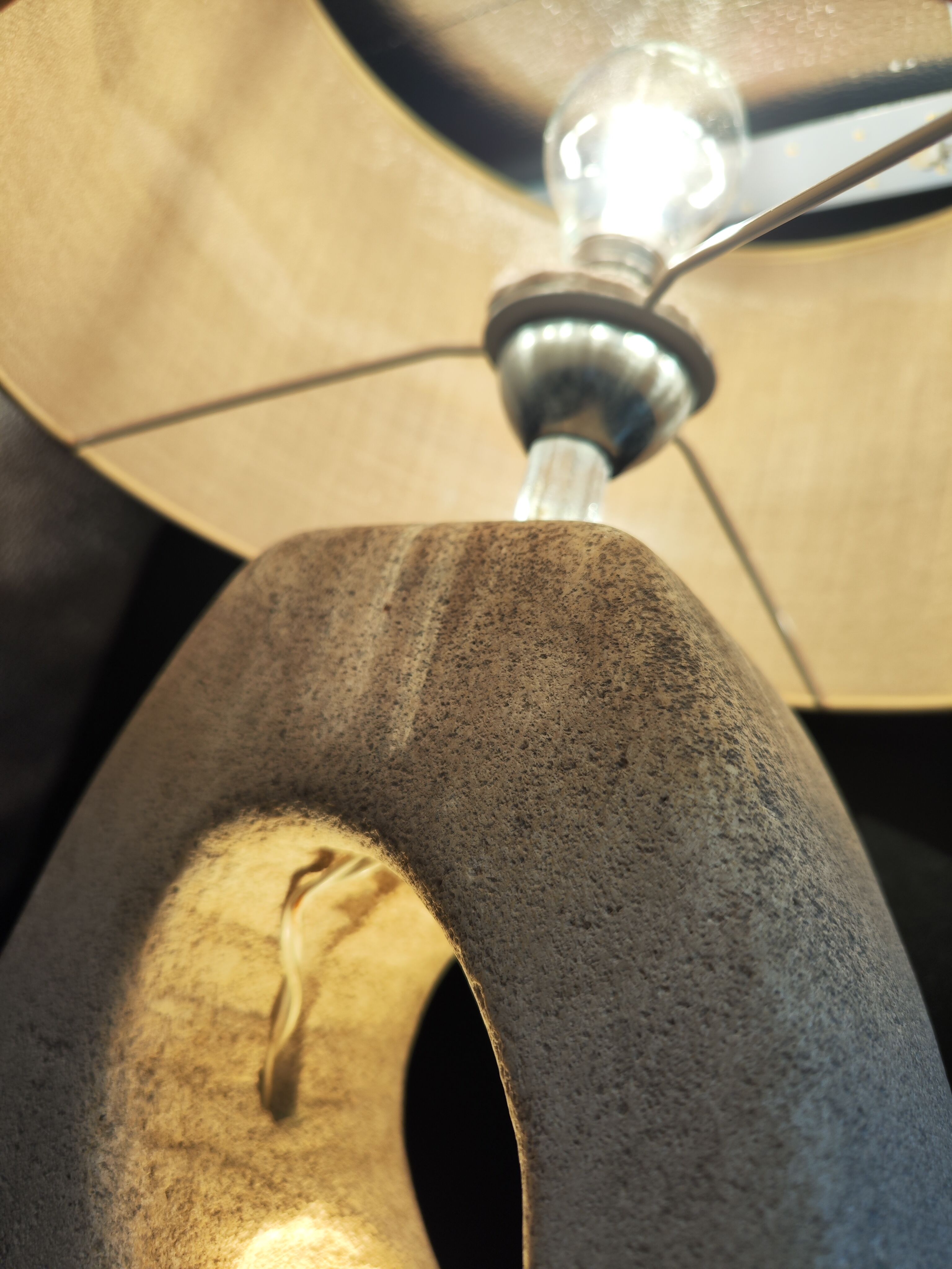 Albert Tormos brutalist stone lamp of Luberon circa 50/70