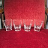 4 verres en cristal