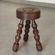 Tabouret tripode vintage, Art Populaire
