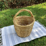 Large handcrafted wicker basket