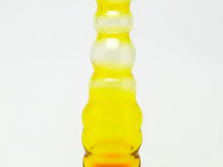 Mid-century modern vase, glass, Moser, Czechoslovakia, 1960s