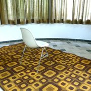 Modernist op-art rug with abstract graphic pattern by Magura, Germany 1960s