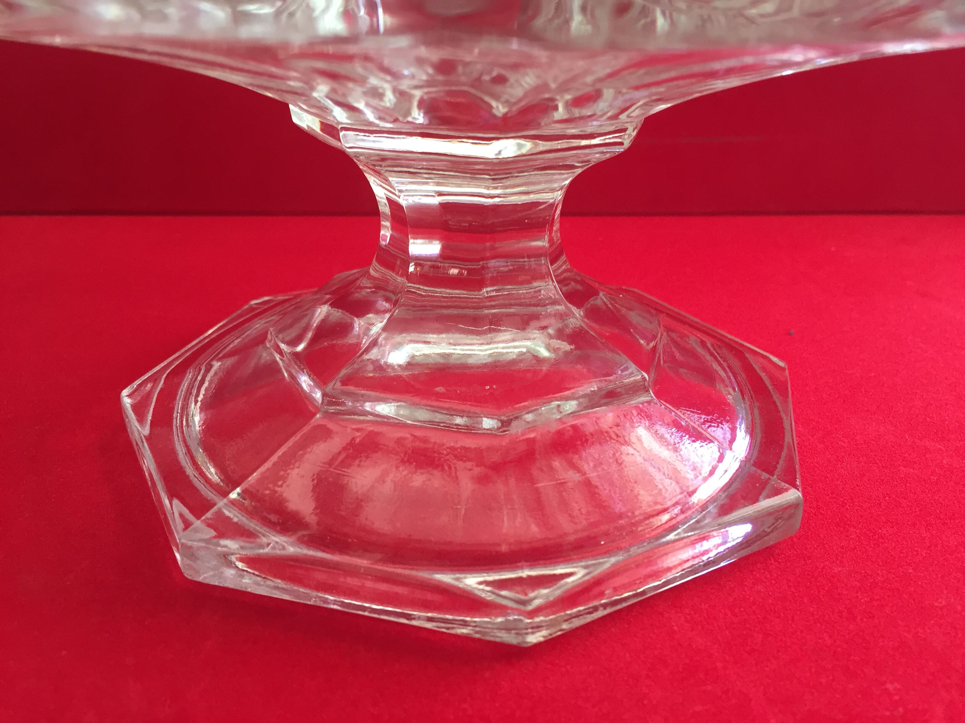 Crystal cup solid vintage centerpiece