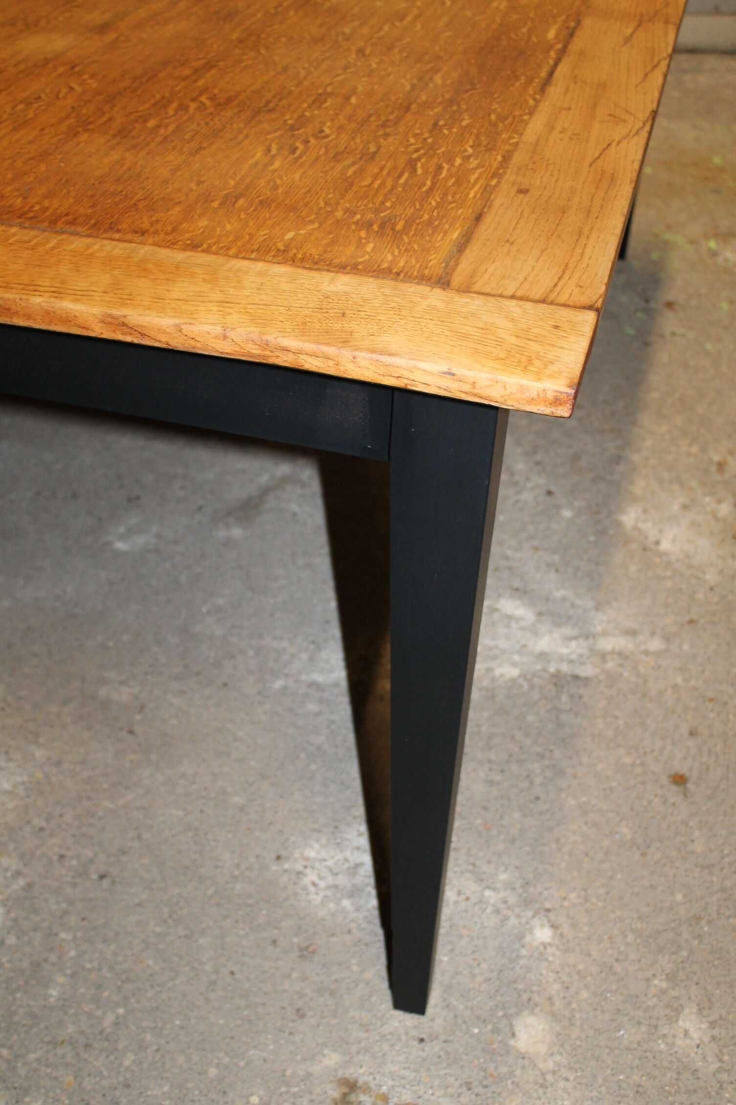 Solid oak farm table