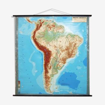 Relief of South America map