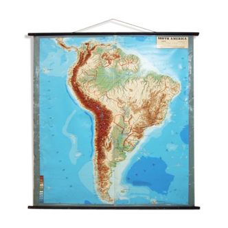 Relief of South America map