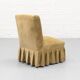 Beige corduroy crapaud lounge chair 1960s
