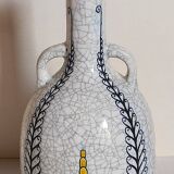 Soliflore bottle vase in fine earthenware boch frères la louvière-keramis early 20th century