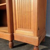 Library cabinet Art Deco columns with godrons