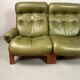 Supercomfy Scandinavian Rybo Rykken Olivegreen Leather 2-Seater Ry-Wing
