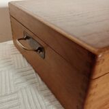 Housewife SFAM model Chambly rocker Louis XV silver metal wooden box