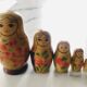 Traditional vintage Russian dolls or Matryoshkas