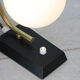 Mid-century Table Lamp in Brass & Opaline