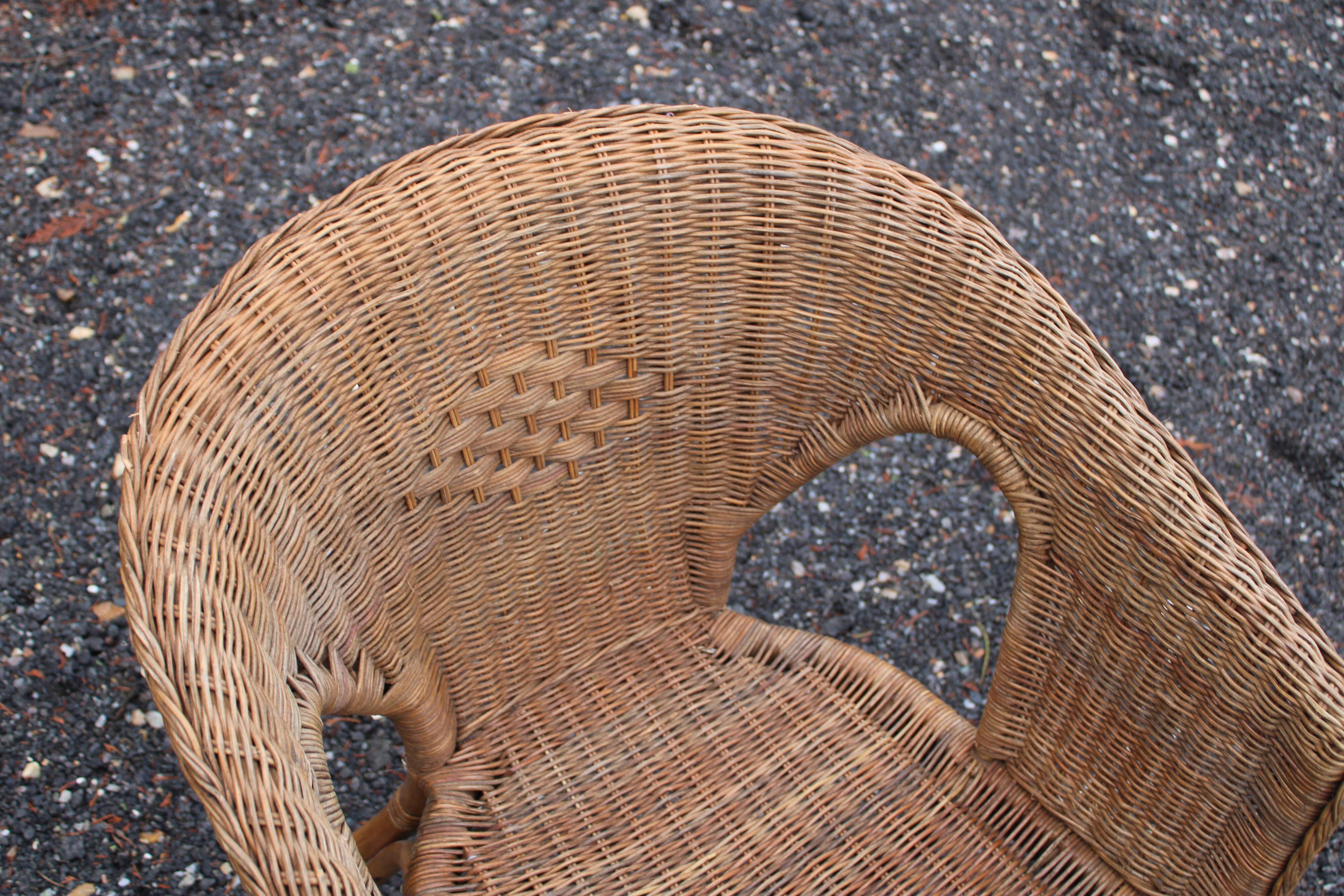 Wicker armchair