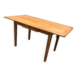 Old brasserie table with oak top