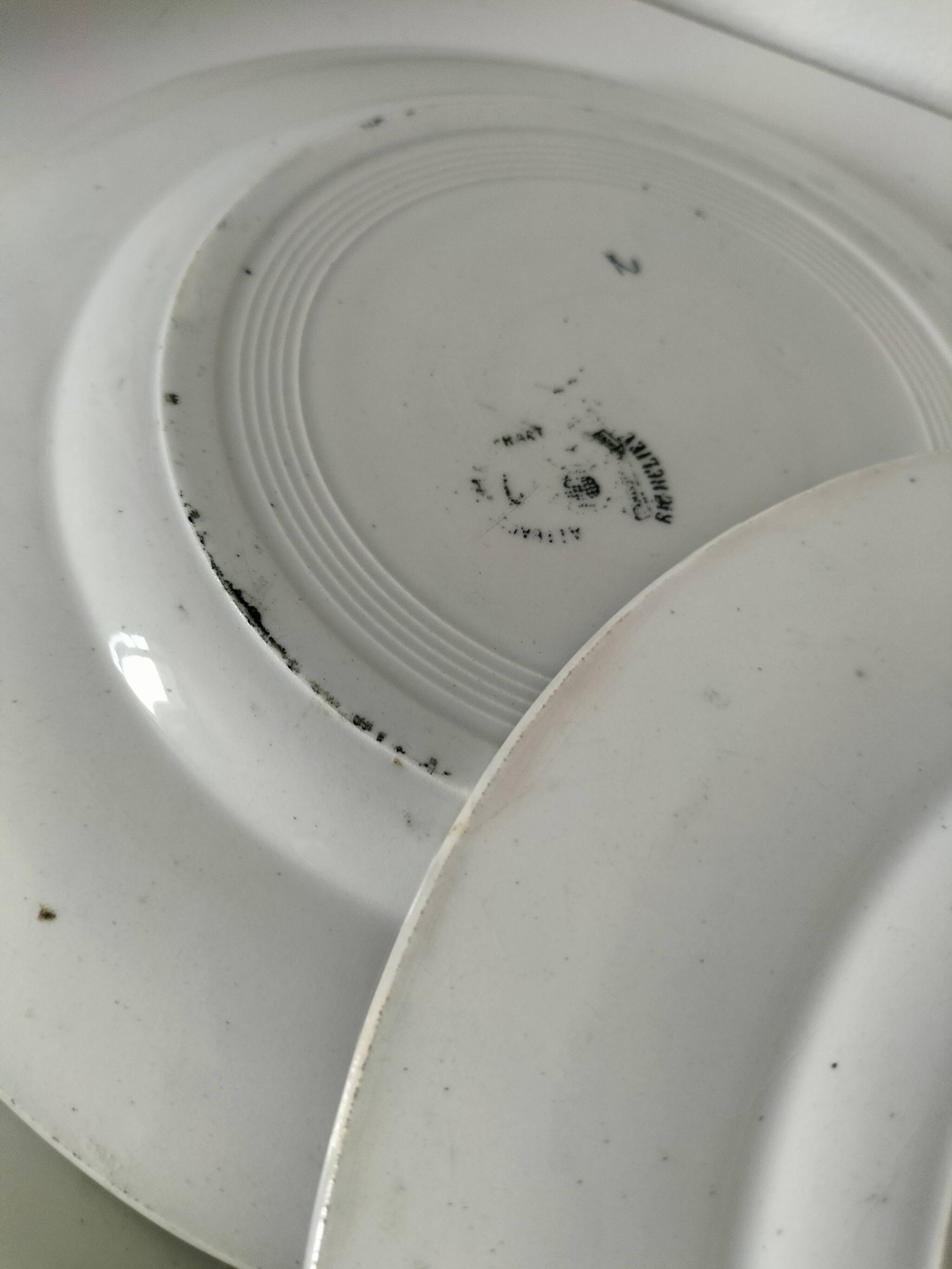 4 ironstone plates A. Lebacqz & M. Bouchart Richelieu model