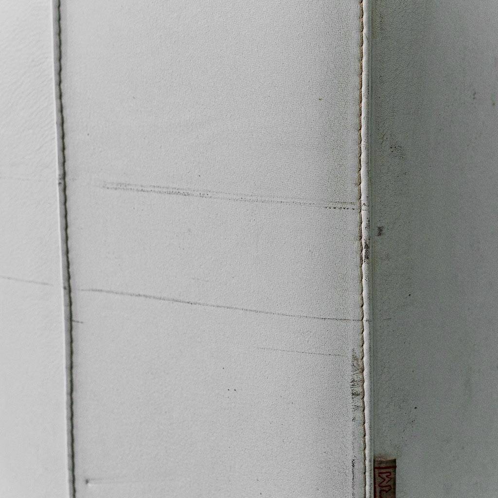 Divano 3 posti patrick in pelle bianca flexform anni ‘2000