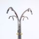 Italian design coat rack (H170) – travertine base & gunmetal chrome
