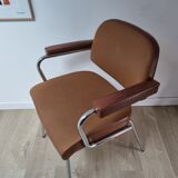 Vintage two-tone skai armchair