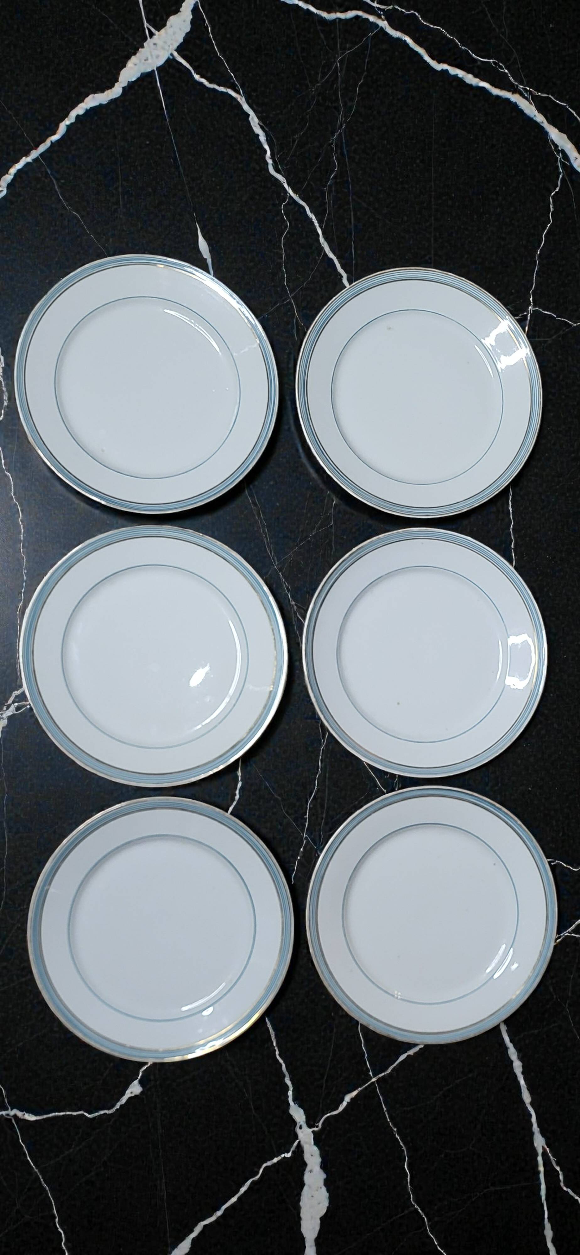 6 Paris porcelain dinner plates