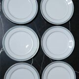 6 Paris porcelain dinner plates
