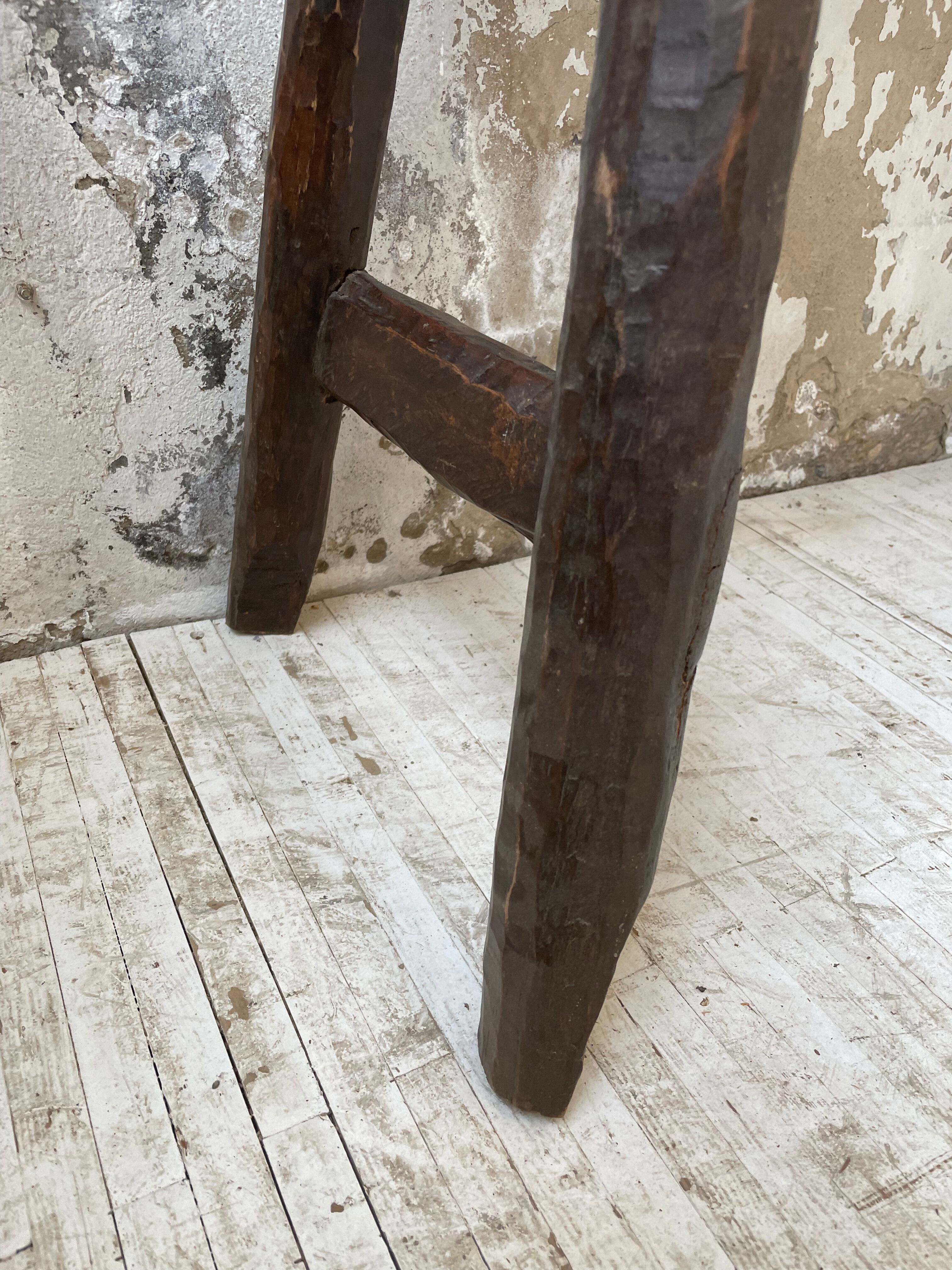 Brutalist solid wood console