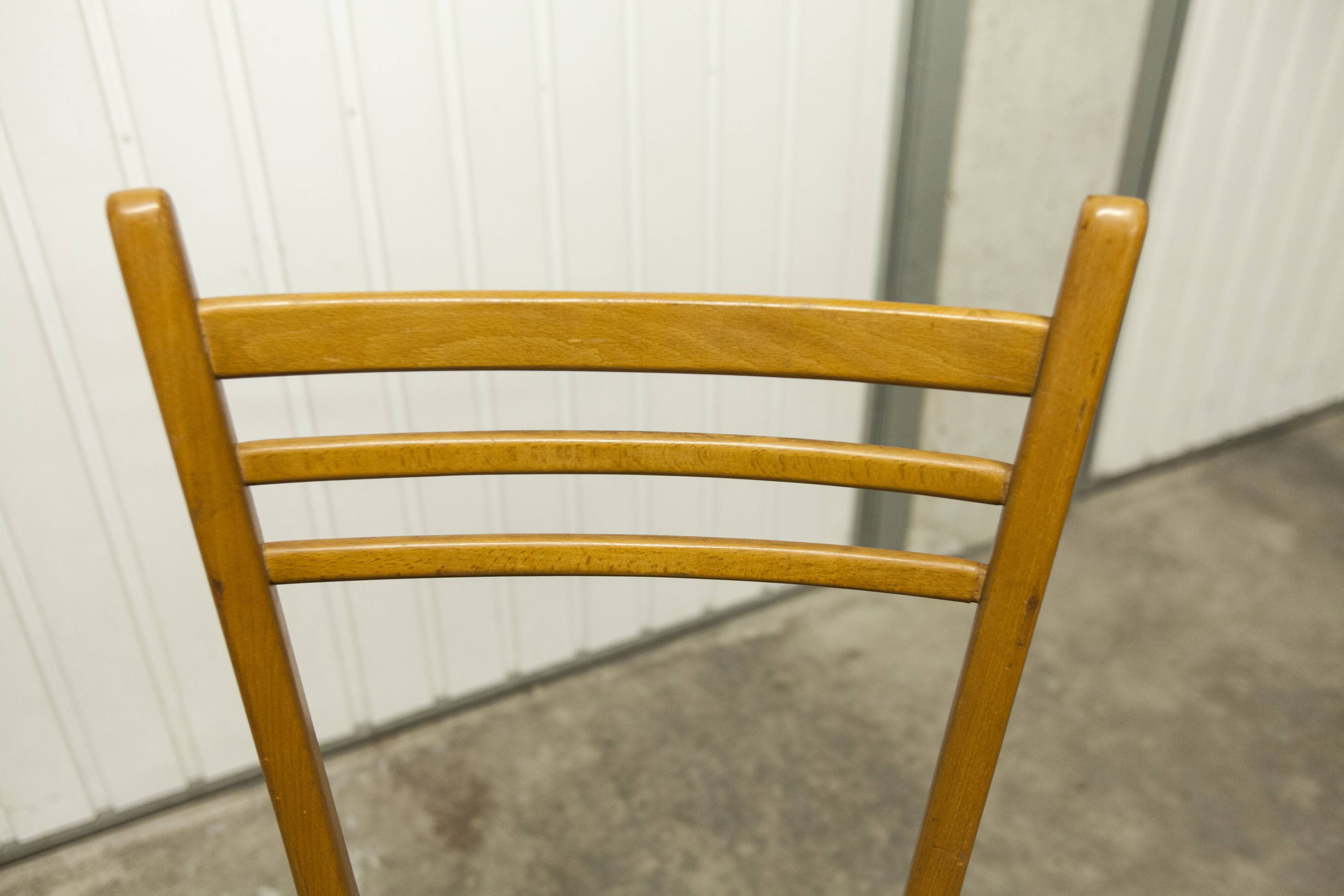 Pair of Scandinavian 1960 beech chairs