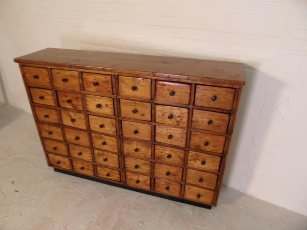 Vintage apothecary cabinet with 36 drawers 1930's