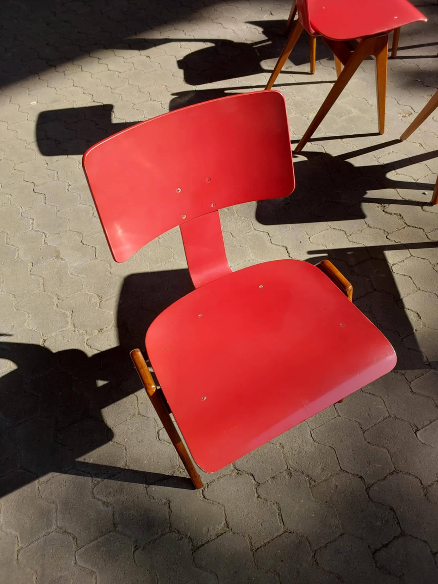 6 chaises Hillestak par Robin Day pour Hille - 1950