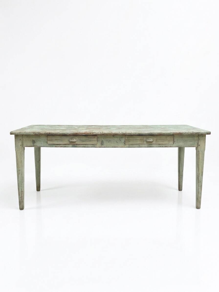 Solid wood farmhouse table
