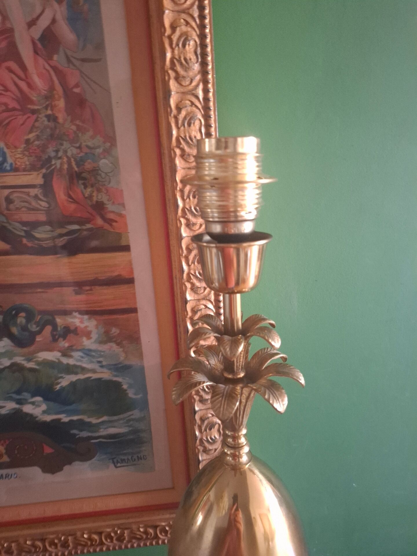 Lampe ananas Hollywood regency