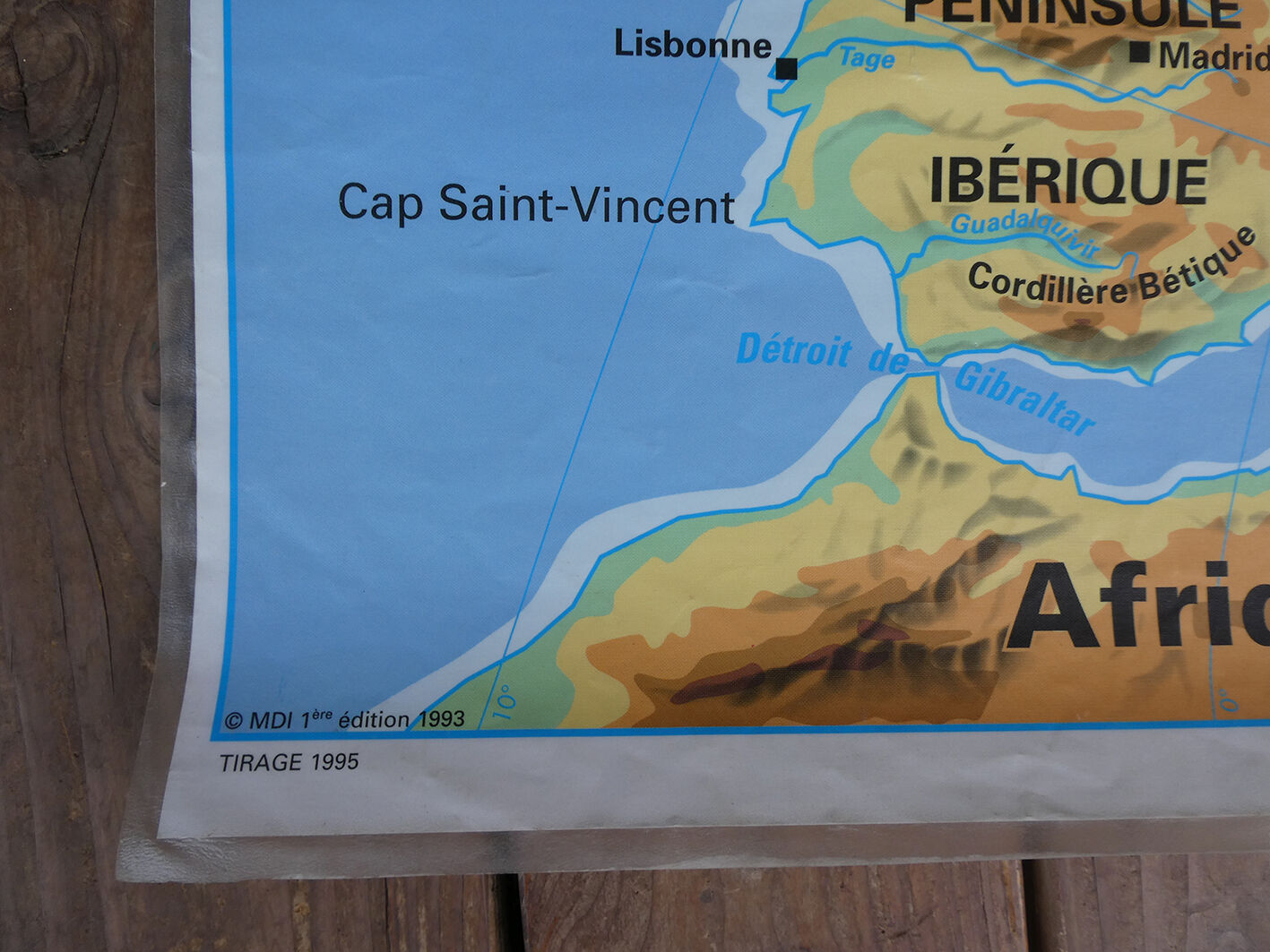 School map poster vintage Europe edition MDI - Old poster