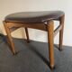 Stool in wood & leather 50/60