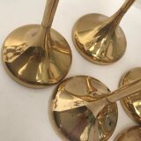 Danish candle holders set 5 design Freddie Anderson Golden brass