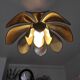 Suspension XXL fleur de lotus de Robert Schuytener noir et or