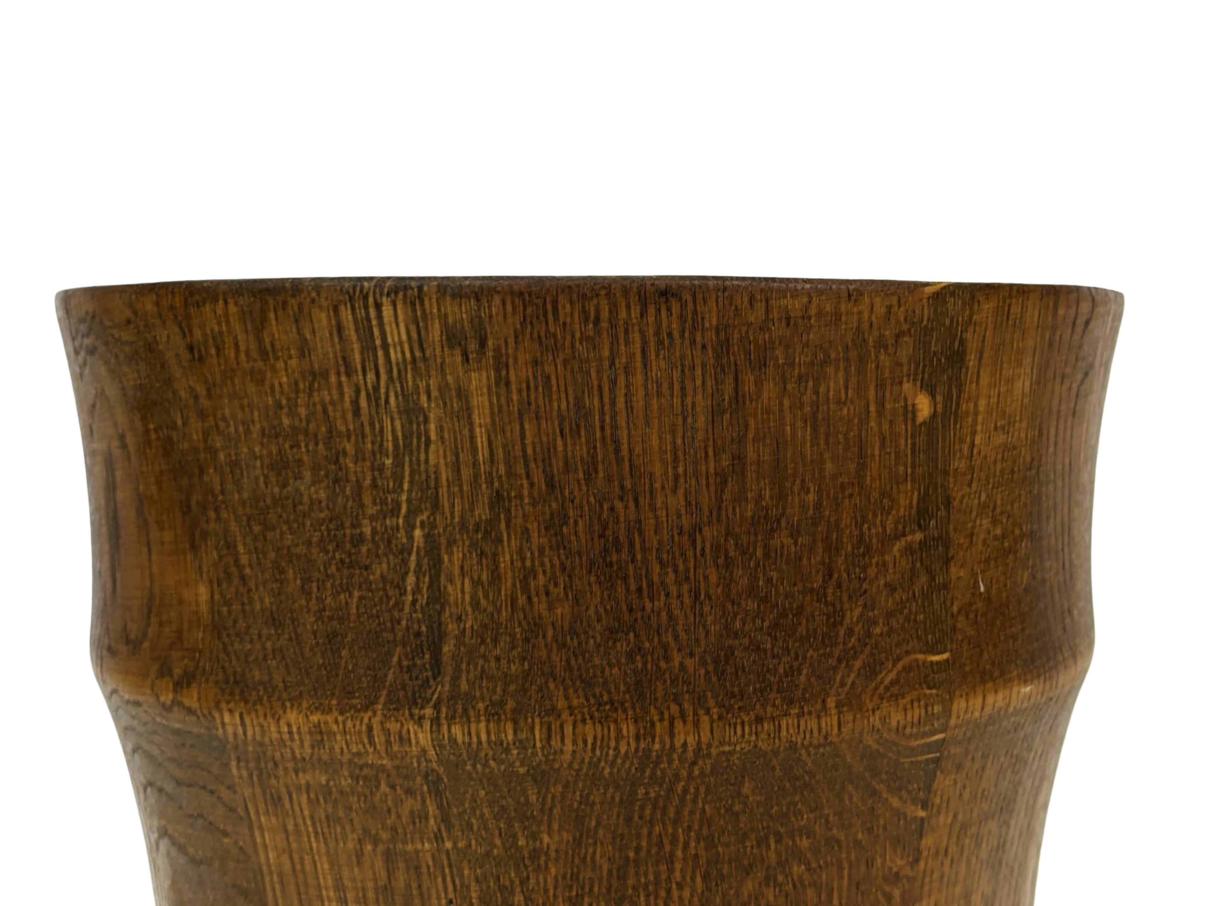 Vintage umbrella holder wooden basket storage 1960 minimalist design