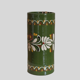 Vintage green floral patterned vase