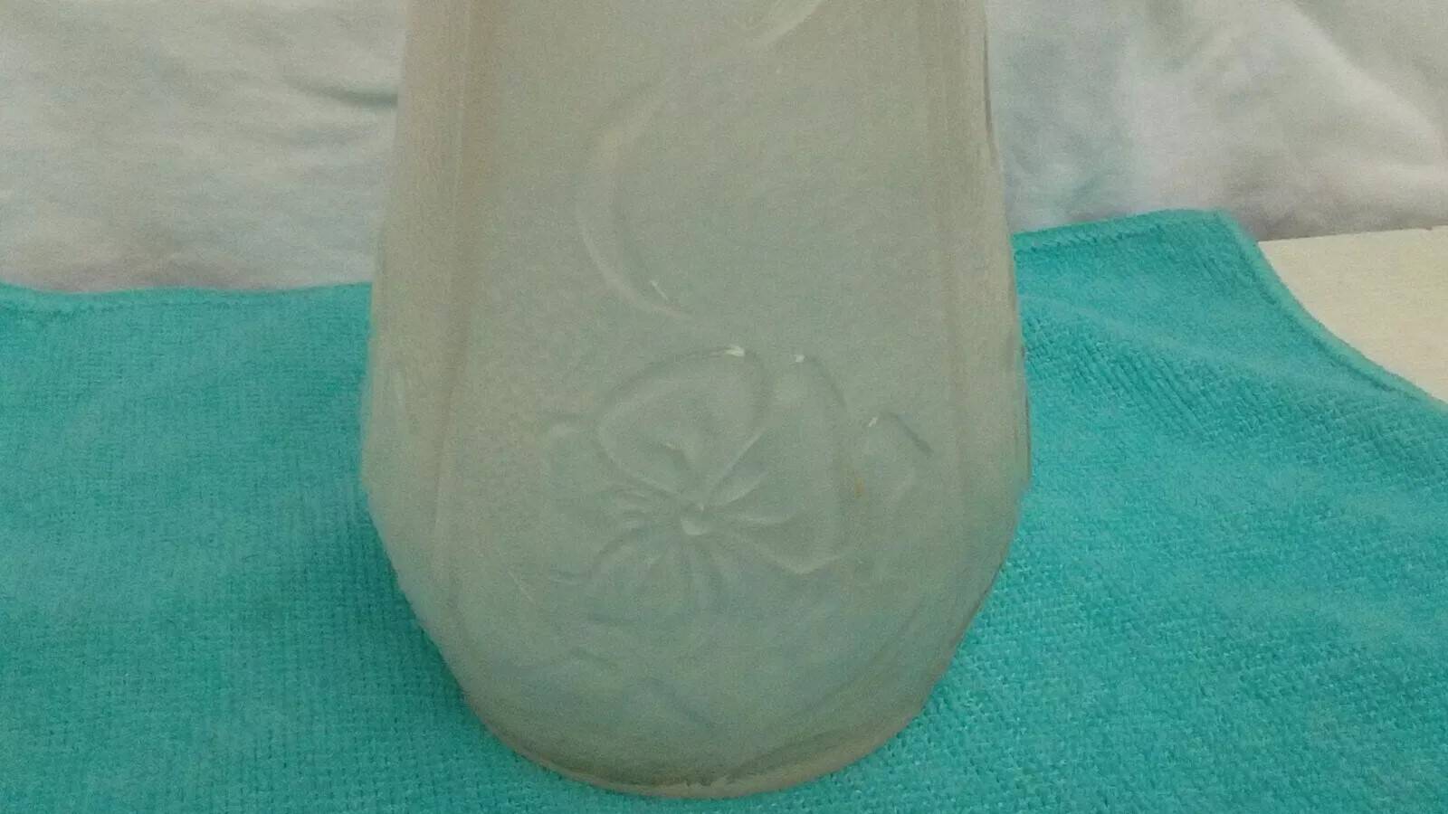 Hyacinth vase in frosted satin glass art nouveau period early 20th century
