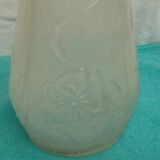 Hyacinth vase in frosted satin glass art nouveau period early 20th century
