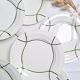 Flat plates St Amand model Bayonne white, green and black.