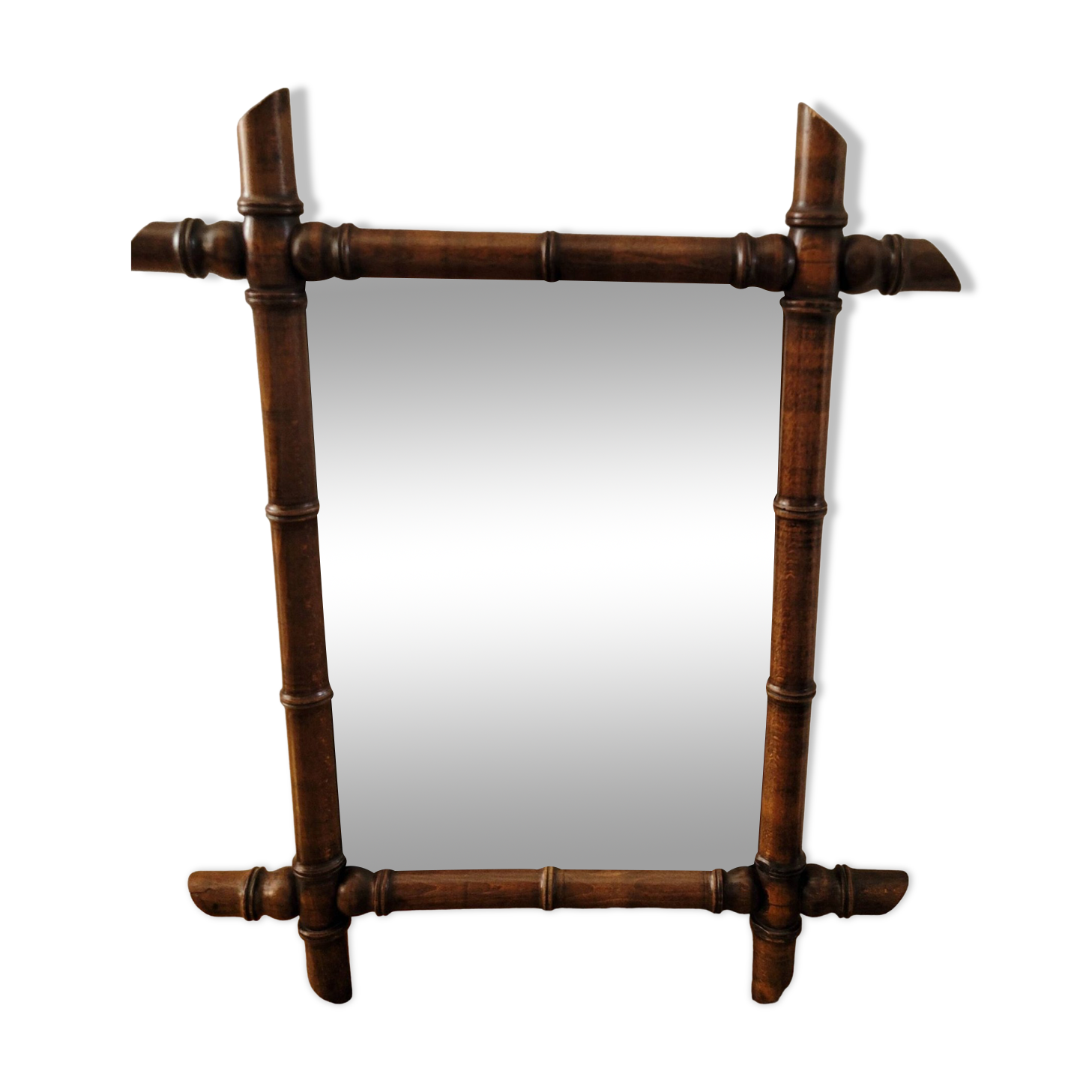 Vintage bamboo style mirror