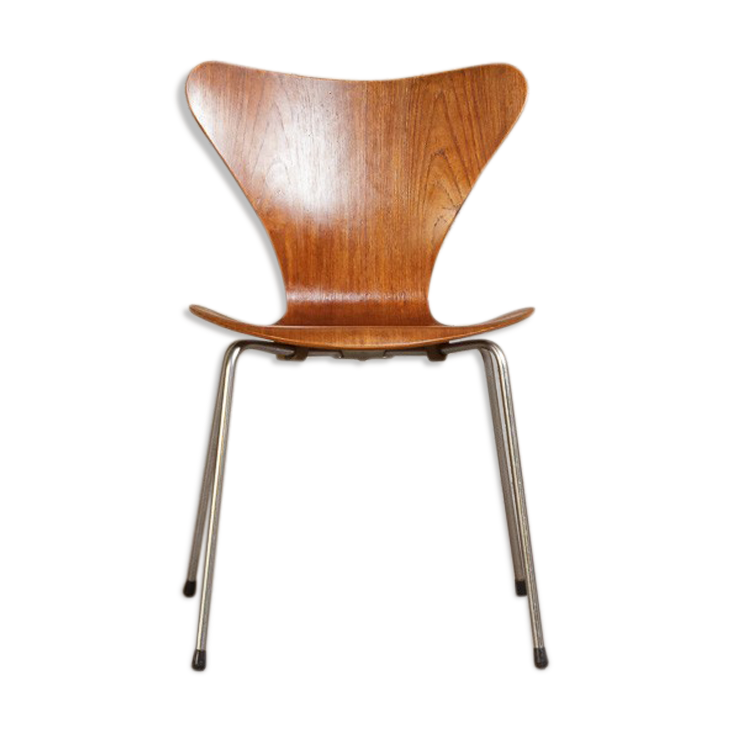 Chair series 7, No.3107 by Arne Jacobsen for Fritz Hansen, teak butterfly, Denmark, circa 1955