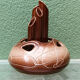 Ceramic vase, flower holder, ikebana, signed, 1960s