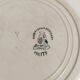 Set of 6 dinner plates in Terre de fer earthenware, blue green color