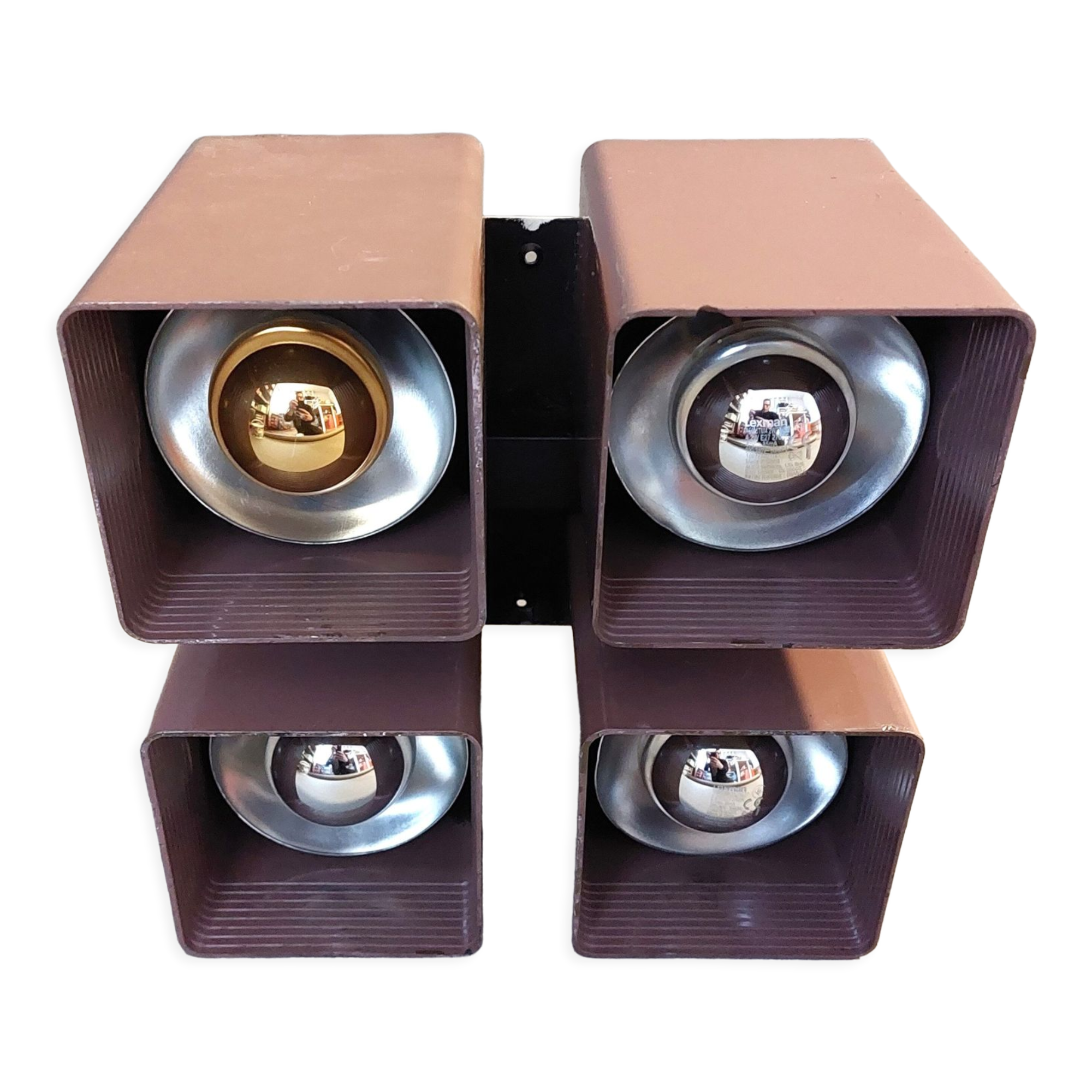 Ceiling lamp raak amsterdam model viervoud vintage, 1970