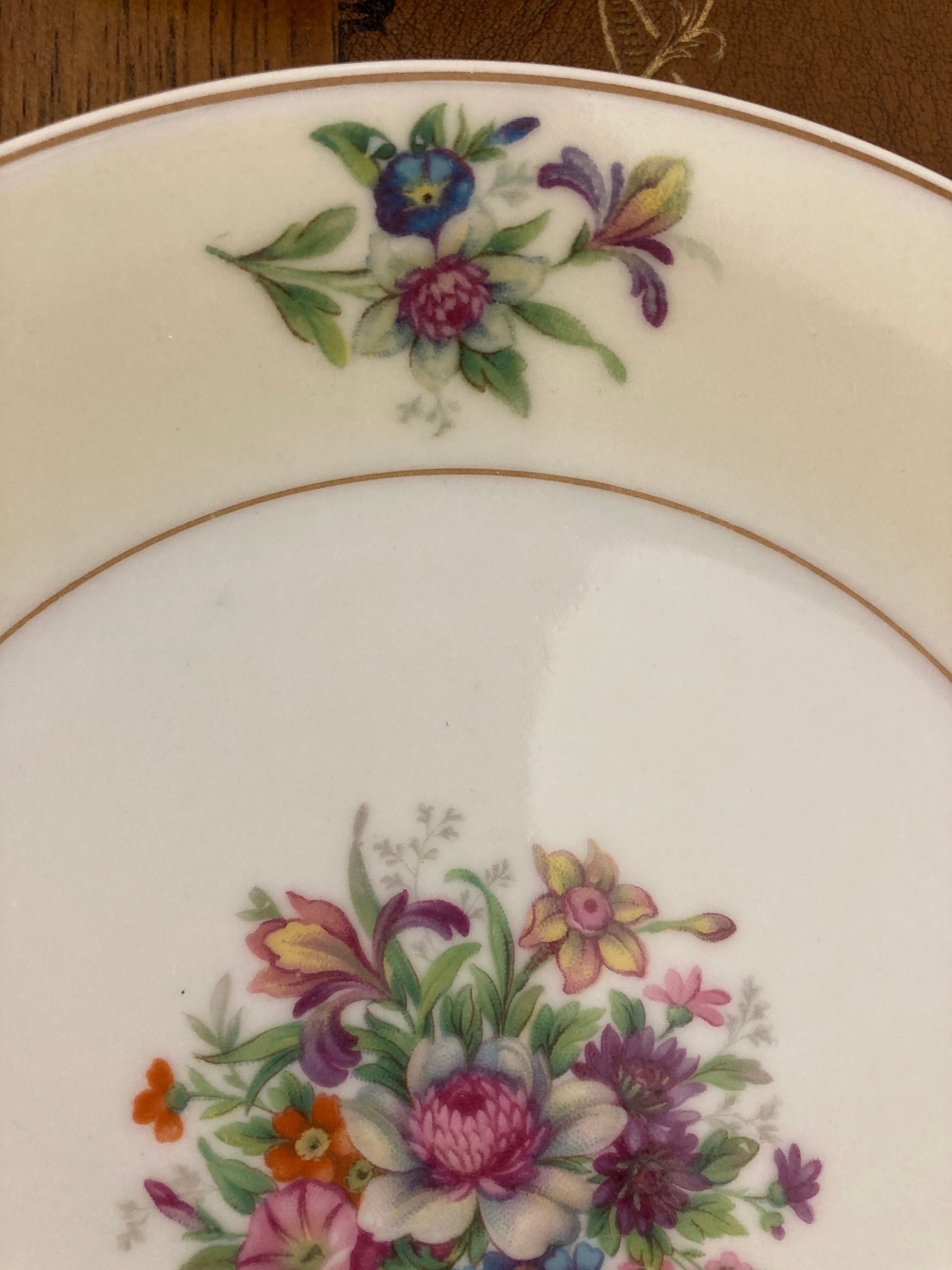 Dessert service 12 plates and a platter of Limoges