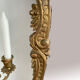 Antique mirror in stuccoed and gilded wood - rocaille style - France 50x86cm
