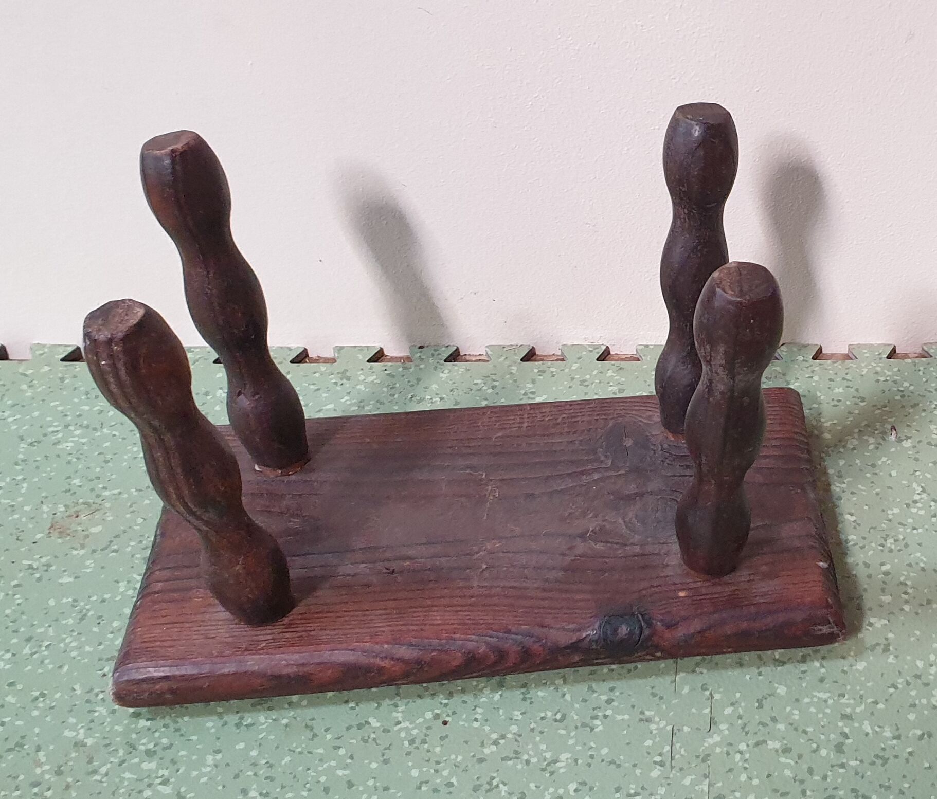 Lot de 2 repose-pieds petits bancs en bois
