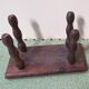 Lot de 2 repose-pieds petits bancs en bois