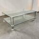 Table basse vintage en verre/acrylique « La Haye »